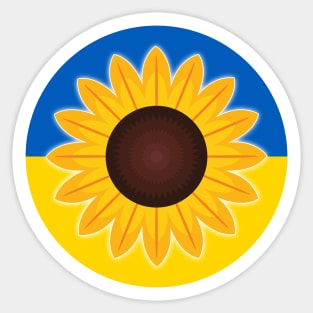 Sunflower For Ukraine - Ukraine Flag - Sunflower Seeds Sticker